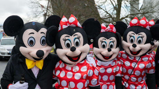 Rosenmontagsumzug 2026 Oppenhausen: Walt Disney mit dem Motto "Micky Maus und Mini Maus".
