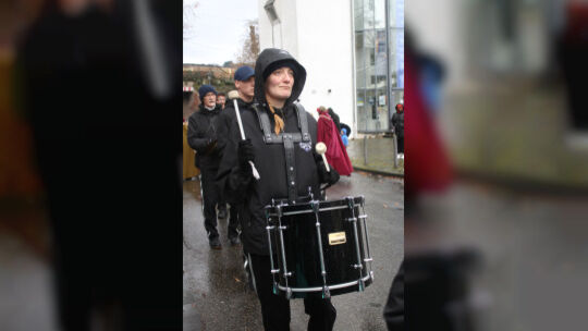 Das Fanfarencorps Black-Blue Raccoons aus Vallendar ließ es ordentlich krachen.