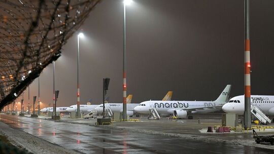 Winterwetter - Flughafen Berlin/Brandenburg