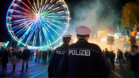 Erhöhte Polizeipräsenz gehört seit einiger Zeit zu Veranstaltungen in der Region wie hier auf dem Oktobermarkt in Nastätten dazu