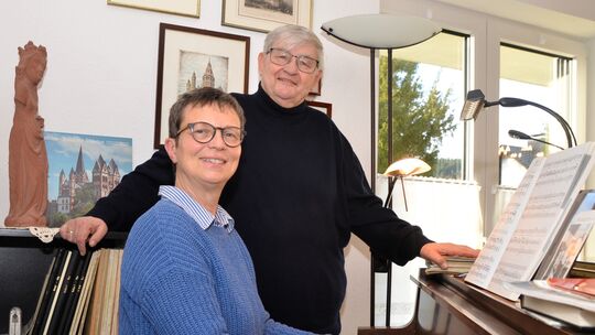 Die Leitende Kantorin des pastoralen Raums Idar-Oberstein, Barbara Prinz, und der Musikprofessor und Wahlkirner Mathias Breitsch