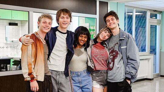 Der Cast von "Club der roten Bänder - Die neue Generation": Jona Levin Nicolai als Philipp, Yoran Leicher als Yannik, Mariama J