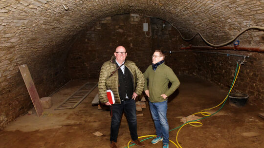 Im Gewölbekeller des Fürstenwärther Hofs soll die „wineBank Nahe“ eingerichtet werden, in der 100 Mitglieder ihre Weine lagern k Im Gewölbekeller des Fürstenwärther Hofs soll die „wineBank Nahe“ eingerichtet werden, in der 100 Mitglieder ihre Weine lagern k