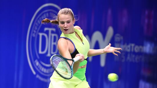 Wild-Card-Spielerin Mariella Thamm (Foto) unterlag knapp in zwei Sätzen gegen die Titelverteidiger Julia Avdeeva und verpasste a