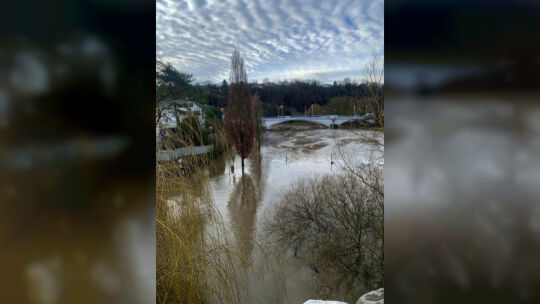 Die Lahn bei Diez am Montagmorgen