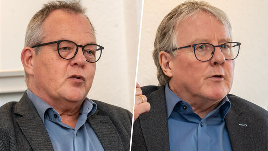 Thomas Werner (links) und André Tillmann, Geschäftsführer des Linzer Krankenhauses, sprechen im Interview mit unserer Zeitung üb Thomas Werner (links) und André Tillmann, Geschäftsführer des Linzer Krankenhauses, sprechen im Interview mit unserer Zeitung üb