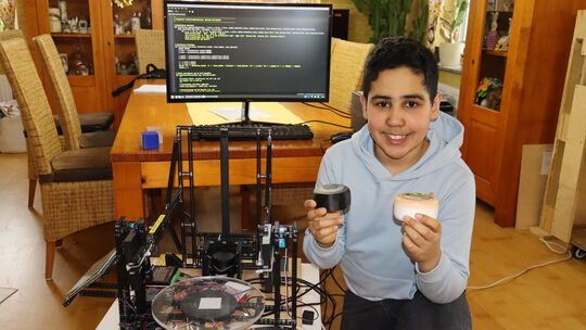 Der 13-jährige Matti Schönerstedt hat mit seiner Entwicklung eines 3-D-Scanners den Regionalwettbewerb von "Jugend forscht Junio