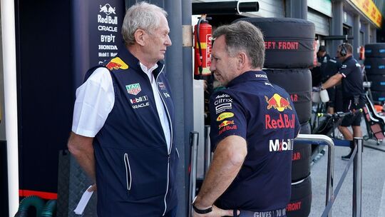 Helmut Marko (l) und Christian Horner