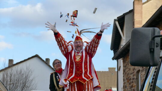 Höhepunkt des Umzuges in Bachem: Prinz Jan I. (Kattenbusch).