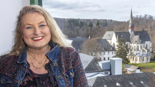 Alexandra Abresch-Cäsar sagt zu ihrem Lieblingsort Marienstatt: "Ich habe den schönsten Arbeitsplatz der Welt - und es ist ein w