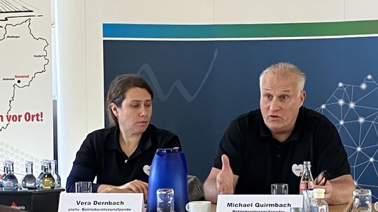 Betriebsratsvorsitzender Michael Quirmbach, hier bei einer Pressekonferenz in der Kreisverwaltung in Bad Neuenahr-Ahrweiler Ende