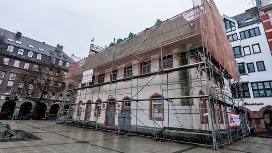 Seit vielen Jahren ist das Münzmeisterhaus in der Koblenzer Altstadt eingerüstet.