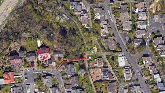 Der mögliche Fluchtweg des Tatverdächtigen