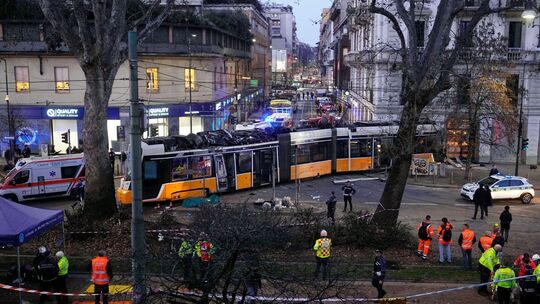 Straßenbahn in Mailand entgleist