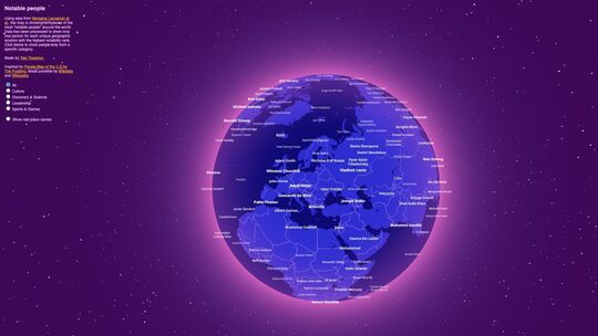 Interaktive Karte «Notable-People»