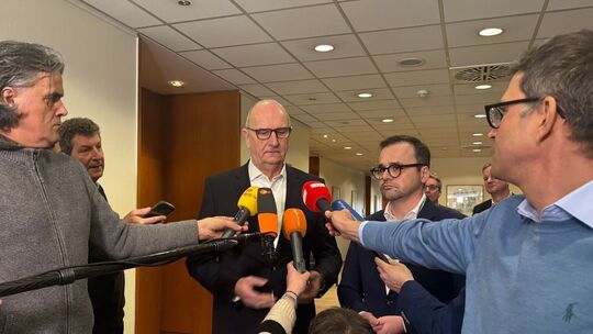 Brandenburgs Ministerpräsident Woidke und CDU-Landeschef Redmann