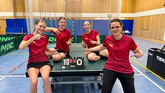 Nur vier Sätze überließen die Tischtennistalente des TTC Nentershausen ihrem Gegner und überraschten sich mit dem 10:0 selbst.