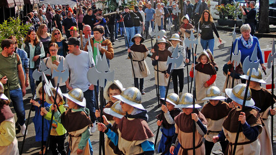 Beim Moosemannfest in die Welt des Mittelalters zu schlüpfen macht vor allem den Kindern mächtig Spaß.