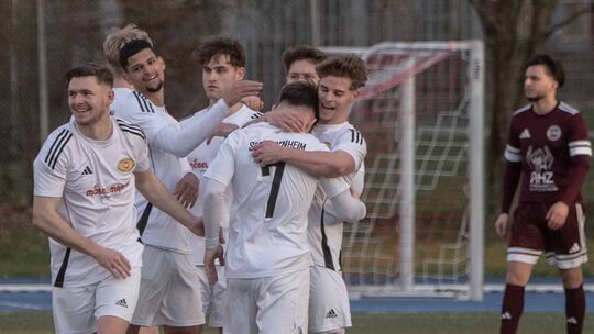 Jubelzeit: Die Spieler der SG Meisenheim/Desloch/Lauschied freuen sich über ihre Serie, sind seit sieben Spielen ungeschlagen.