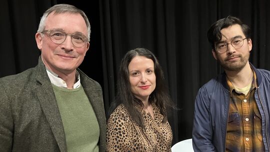 Sie teilten sich das Podium bei der Diskussionsveranstaltung in Wissen: (von links) Historiker Andreas Rödder, Moderatorin Sabri