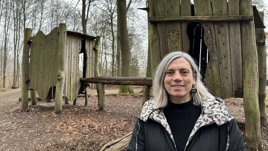 Caroline Albert-Woll kandidiert im Wahlkreis Montabaur für die SPD. Der Waldspielplatz in Horressen ist für die zweifache Mutter