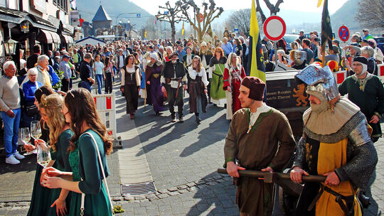 Die Besucher des Moosemannfestes ließen sich vom mittelalterlichen Flair inspirieren.