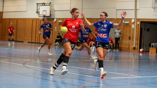 Angelina Meiswinkel (links) war mit elf Toren zuwar beste Birkenfelder Schützin, doch auch sie ließ noch einige Chancen ungenutz