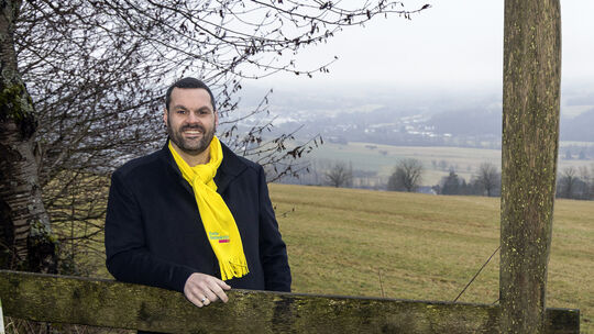 Mögen die Aussichten auch manchmal trübe sei, wie auf diesem Foto mit Blick auf seine Heimatgemeinde Unnau: Der FDP-Wahlkreiskan