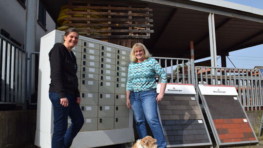 Noch steht die Postfachstation für die Bewohner des Lüssert vor der Baustoffhandlung Christmann, doch Ortsvorsteherin Andrea Sil