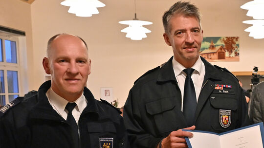 Christian Albrecht (links) und Andreas Roth sind die amtierenden stellvertretenden Brand- und Katastrophenschutzinspekteure im R