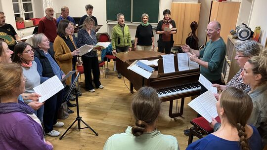 Seine regelmäßigen Proben hält der Geheime Küchenchor in den Räumen der Kreismusikschule in Altenkirchen ab.
