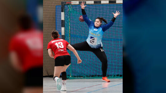 Wird am Samstag gefordert sein: Nina Schmall, die starke Torfrau des HSV Sobernheim.