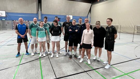 Die Protagonisten des letzten Nassauer Heimspiels der Saison, von links die Plaidter Michael Busenthür, Colin Geßner, Jolina Saf