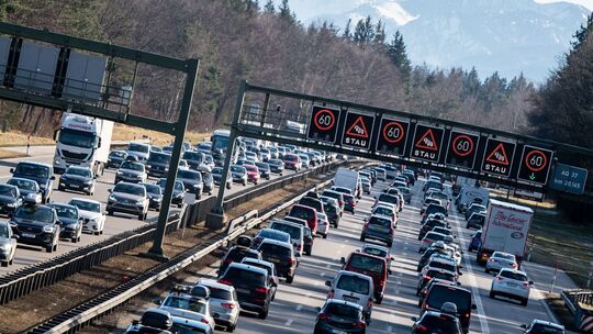 Stau auf der Autobahn Stau auf der Autobahn