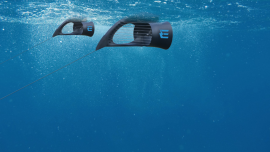 Ein Detailblick auf die Energyfische. Mittelfristig sollen 124 dieser kleinen Strömungskraftwerke im Rhein bei St. Goar Strom er