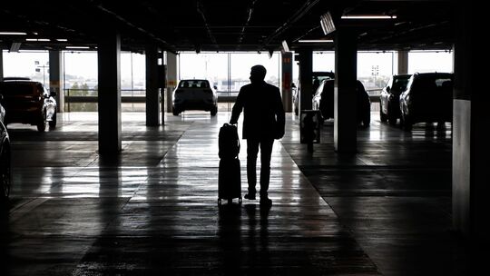 Parkhaus einer Autovermietung