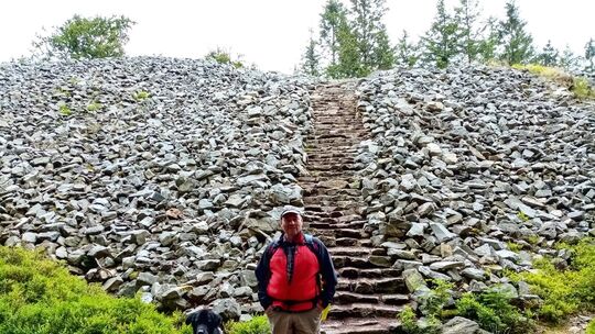 Nationalpark-Experte Michael Brzoska vor dem eindrucksvollem Hunnenring bei Otzenhausen. Bei ihr handelt es sich um die größte k