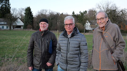 Lutz Renoldi, Thomas Nick und Werner Baumgartner setzen sich als Teil der Bürgerinitiative Zukunft für Rengsdorf gegen die Pläne