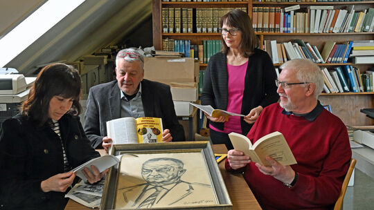 Die Vorstandsmitglieder Kristina Müller-Bongard (von links), Fritz Schellack, Hiltrud Ley und Achim Baumgarten trafen sich im Kr