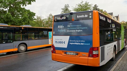 Busse der Linie 8, N8 und die  E-Wagen in beide Fahrtrichtungen müssen laut Koveb müssen wegen einer Baustelle in Vallendar mit