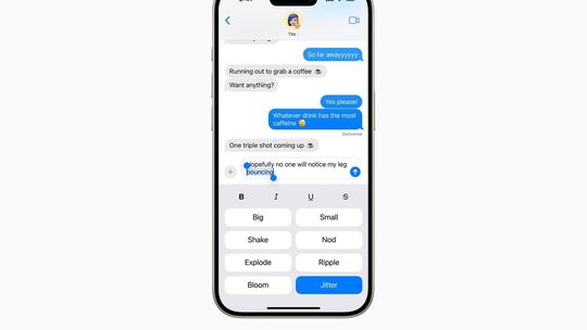iMessage mit animierten Texteffekten bei Apple