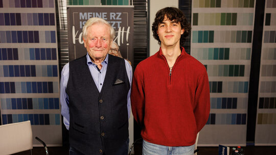 Die beiden Koblenzer Manfred Gniffke (links) und Leo Reinemann haben sich im Medienzentrum unserer Zeitung in Koblenz über polit