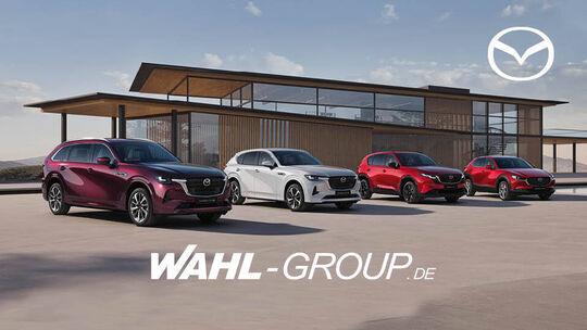 Mazda2 Hybrid, Roadster MX-5 SUV und Mazda CX-80 beim Autohaus Wahl