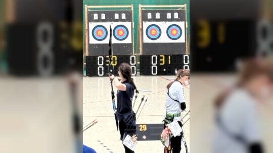 Celine Rink bewies bei der DM in Berlin enorme Nervenstärke und Zielgenauigkeit.