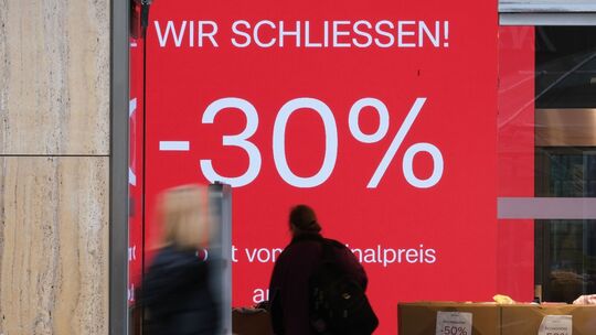 Geschäftsschließung im Einzelhandel