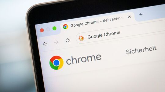 Der Google Chrome Browser auf einem Computerbildschirm Der Google Chrome Browser auf einem Computerbildschirm