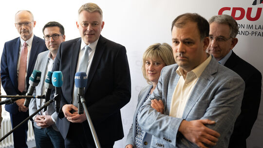 Als das Foto im März 2023 entstand, war die CDU noch in der Opposition, Anke Beilstein aber bereits eine gut vernetzte Landespol