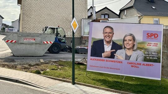 Dieses Bild in Ransbach-Baumbach hat fast schon Symbolcharakter und kann den Titel "Baustelle SPD" tragen. Die Sozialdemokraten