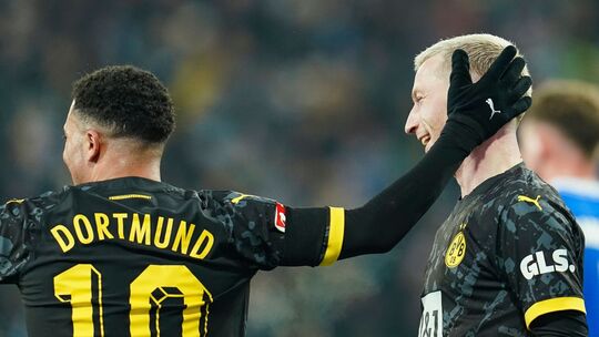 Jadon Sancho und Marco Reus Jadon Sancho und Marco Reus