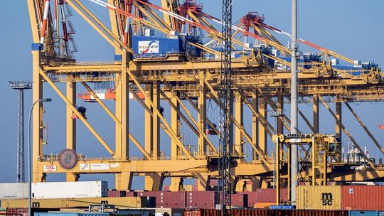 Containerterminal in Bremerhaven